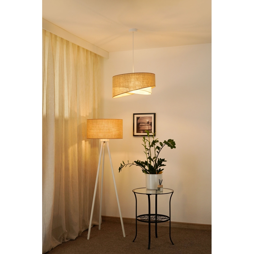 Brilagi - LED Lustr na lanku LYRA 1xE27/15W/230V béžová/krémová