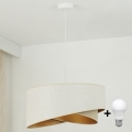 Brilagi - LED Lustr na lanku LYRA 1xE27/15W/230V bílá/béžová/zlatá