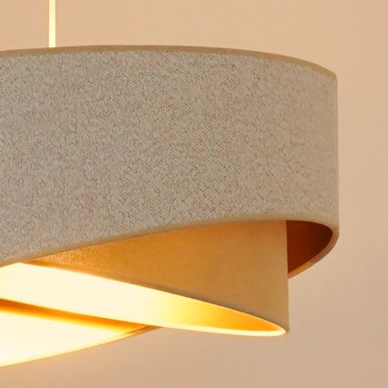 Brilagi - LED Lustr na lanku LYRA 1xE27/15W/230V bílá/béžová/zlatá
