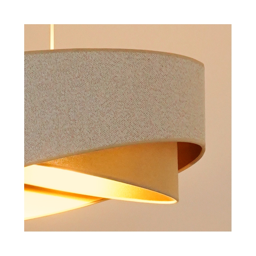 Brilagi - LED Lustr na lanku LYRA 1xE27/15W/230V bílá/béžová/zlatá