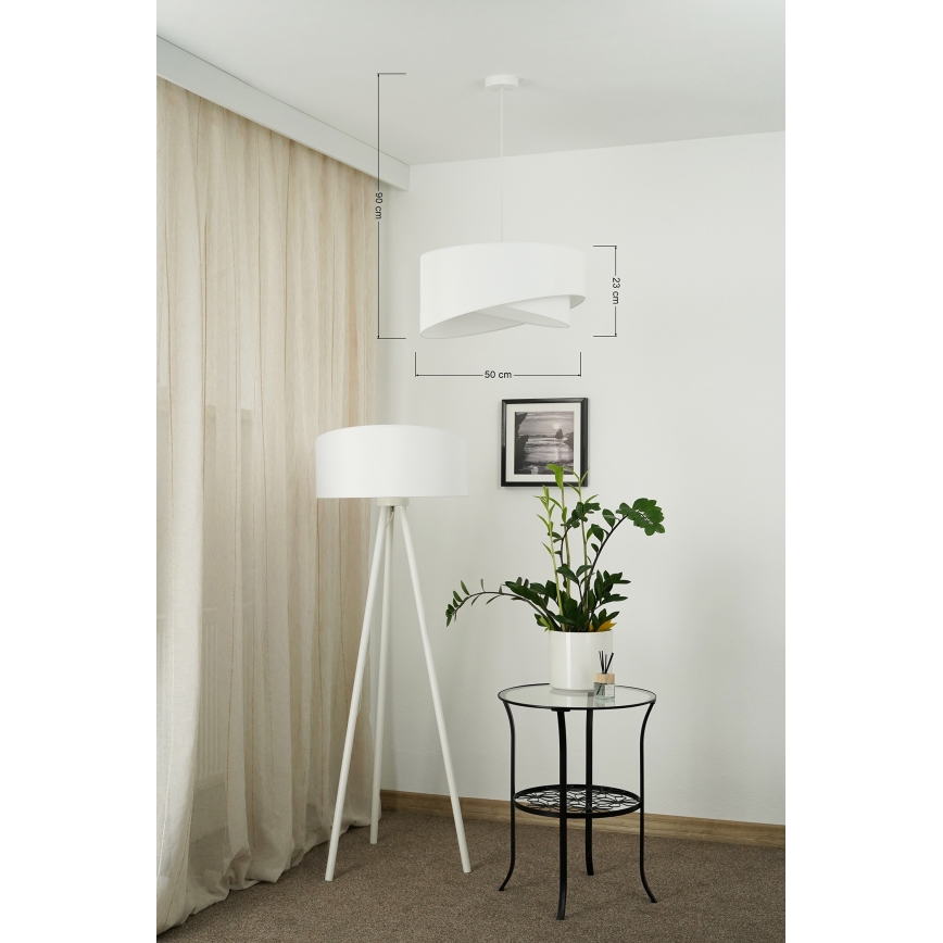 Brilagi - LED Lustr na lanku LYRA 1xE27/15W/230V bílá