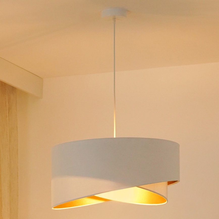 Brilagi - LED Lustr na lanku LYRA 1xE27/15W/230V bílá/zlatá
