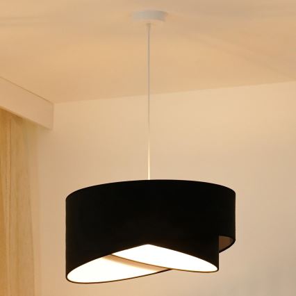 Brilagi - LED Lustr na lanku LYRA 1xE27/15W/230V černá/bílá