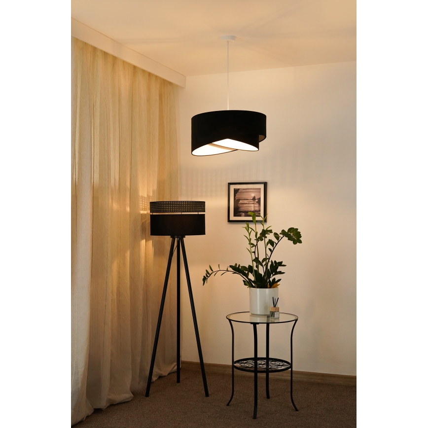 Brilagi - LED Lustr na lanku LYRA 1xE27/15W/230V černá/bílá