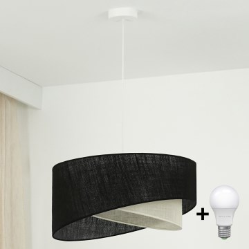 Brilagi - LED Lustr na lanku LYRA 1xE27/15W/230V černá/krémová