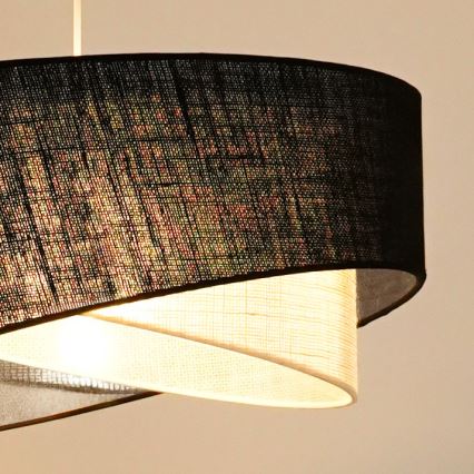 Brilagi - LED Lustr na lanku LYRA 1xE27/15W/230V černá/krémová