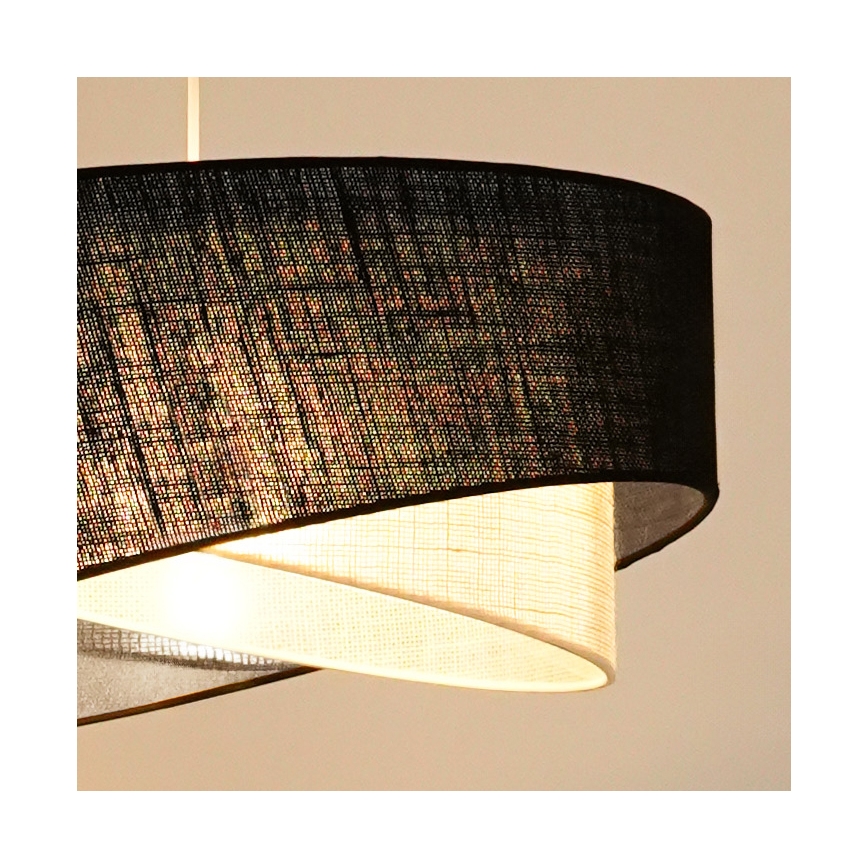 Brilagi - LED Lustr na lanku LYRA 1xE27/15W/230V černá/krémová