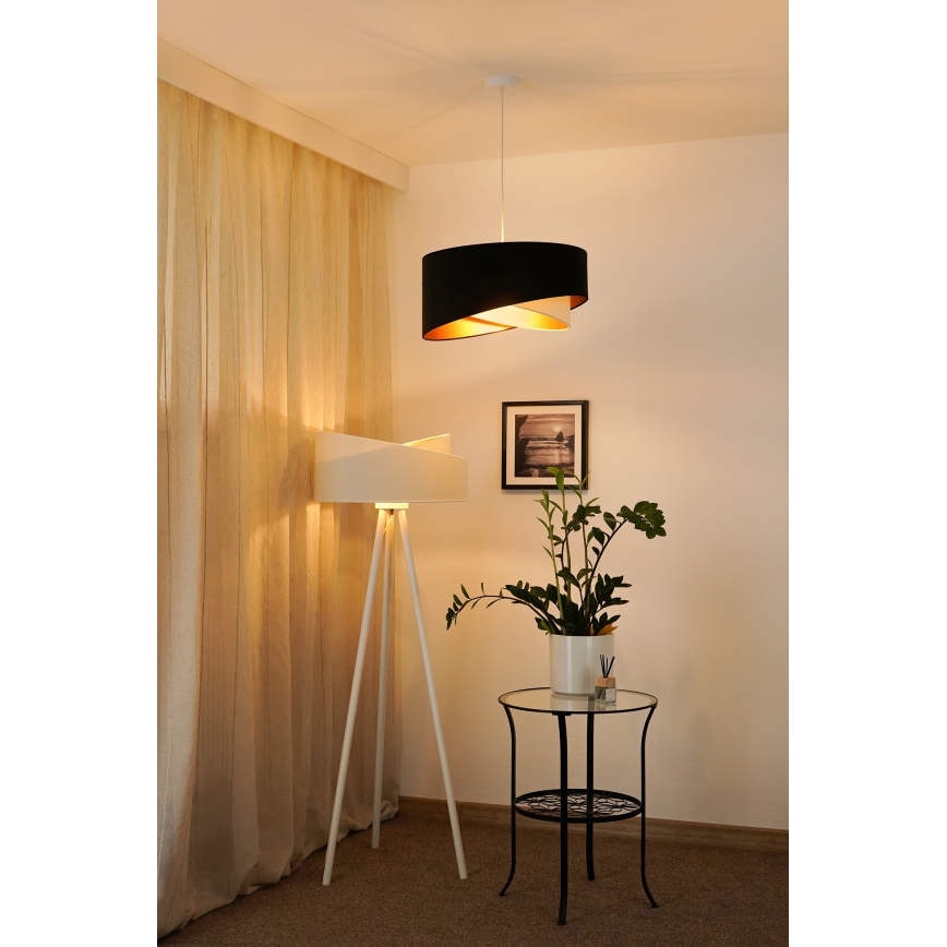 Brilagi - LED Lustr na lanku LYRA 1xE27/15W/230V černá/krémová/zlatá