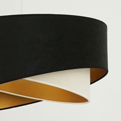 Brilagi - LED Lustr na lanku LYRA 1xE27/15W/230V černá/krémová/zlatá