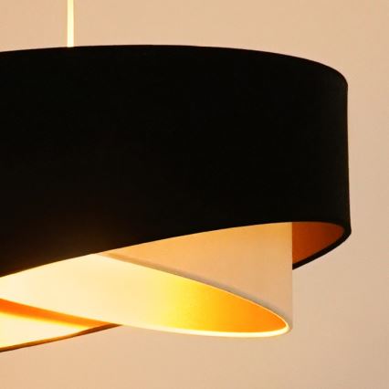 Brilagi - LED Lustr na lanku LYRA 1xE27/15W/230V černá/krémová/zlatá