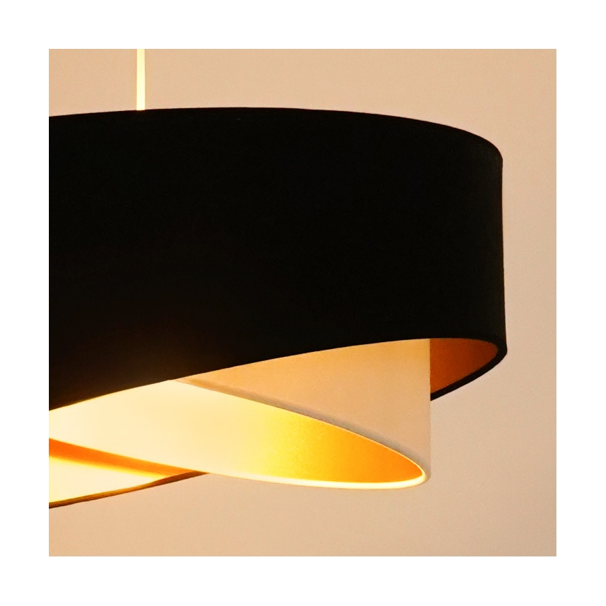 Brilagi - LED Lustr na lanku LYRA 1xE27/15W/230V černá/krémová/zlatá