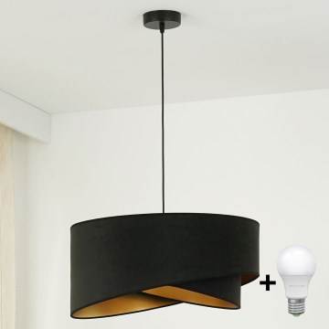 Brilagi - LED Lustr na lanku LYRA 1xE27/15W/230V černá/zlatá