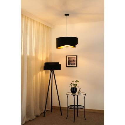 Brilagi - LED Lustr na lanku LYRA 1xE27/15W/230V černá/zlatá