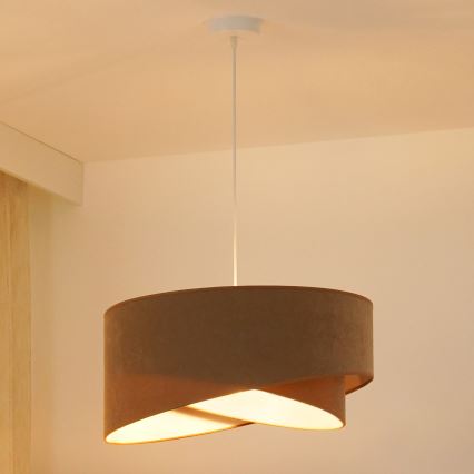 Brilagi - LED Lustr na lanku LYRA 1xE27/15W/230V hnědá/bílá