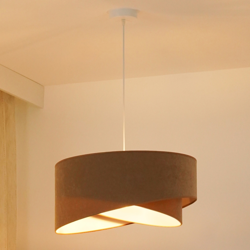Brilagi - LED Lustr na lanku LYRA 1xE27/15W/230V hnědá/bílá