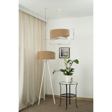 Brilagi - LED Lustr na lanku LYRA 1xE27/15W/230V hnědá/bílá