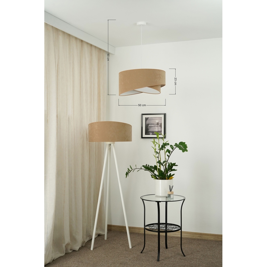 Brilagi - LED Lustr na lanku LYRA 1xE27/15W/230V hnědá/bílá