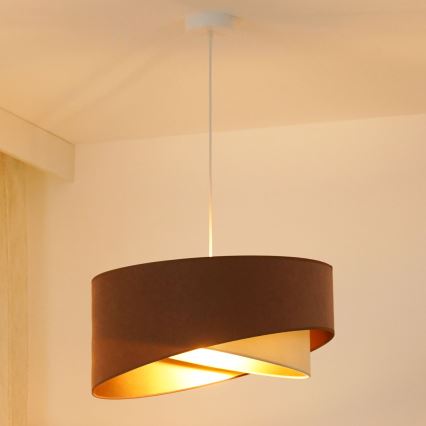 Brilagi - LED Lustr na lanku LYRA 1xE27/15W/230V hnědá/krémová/zlatá