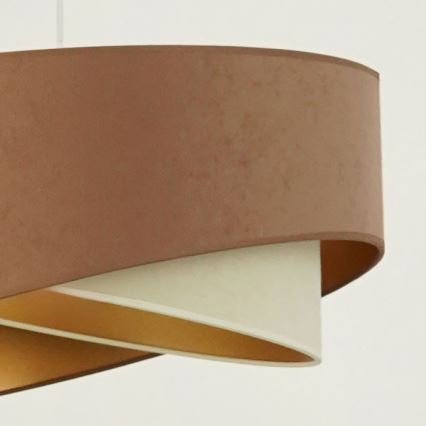 Brilagi - LED Lustr na lanku LYRA 1xE27/15W/230V hnědá/krémová/zlatá