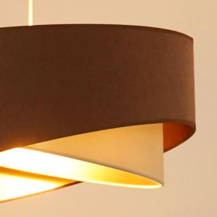 Brilagi - LED Lustr na lanku LYRA 1xE27/15W/230V hnědá/krémová/zlatá