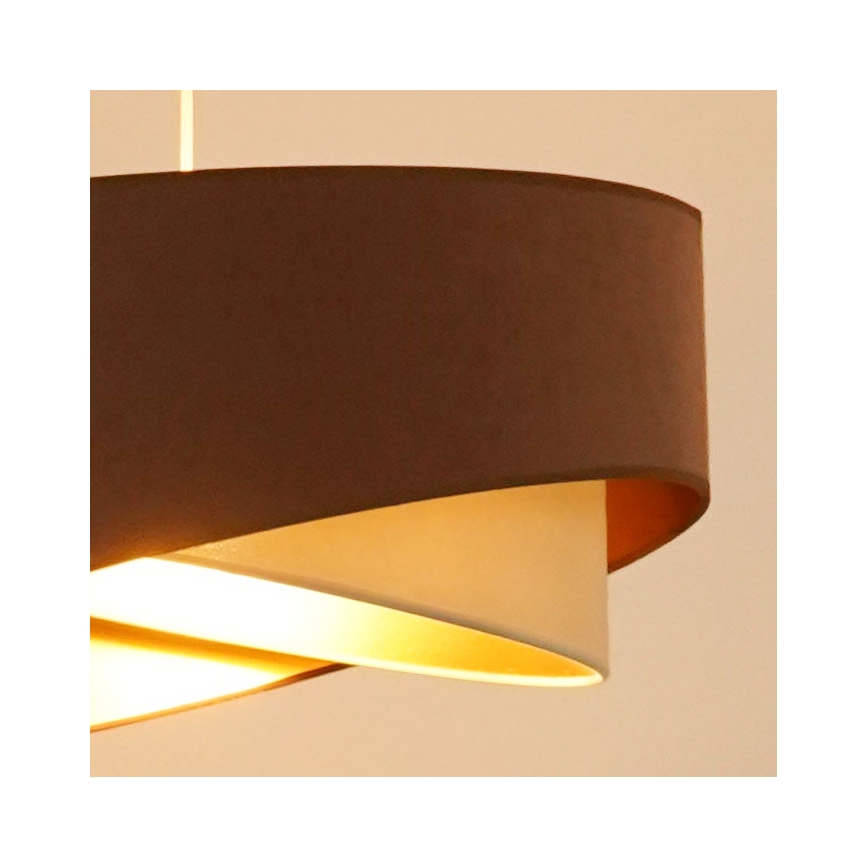 Brilagi - LED Lustr na lanku LYRA 1xE27/15W/230V hnědá/krémová/zlatá