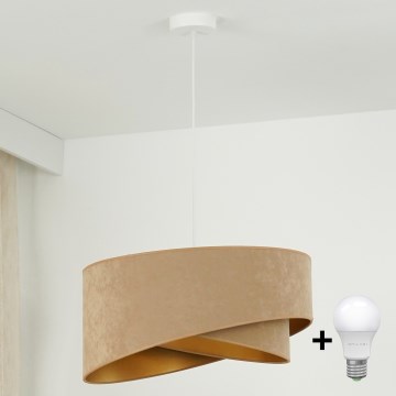 Brilagi - LED Lustr na lanku LYRA 1xE27/15W/230V hnědá/zlatá