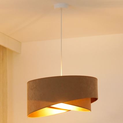 Brilagi - LED Lustr na lanku LYRA 1xE27/15W/230V hnědá/zlatá