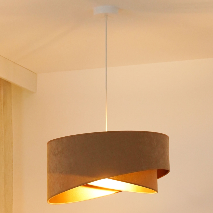 Brilagi - LED Lustr na lanku LYRA 1xE27/15W/230V hnědá/zlatá
