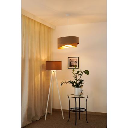 Brilagi - LED Lustr na lanku LYRA 1xE27/15W/230V hnědá/zlatá