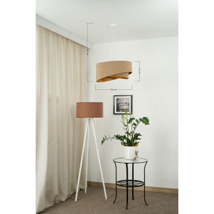 Brilagi - LED Lustr na lanku LYRA 1xE27/15W/230V hnědá/zlatá
