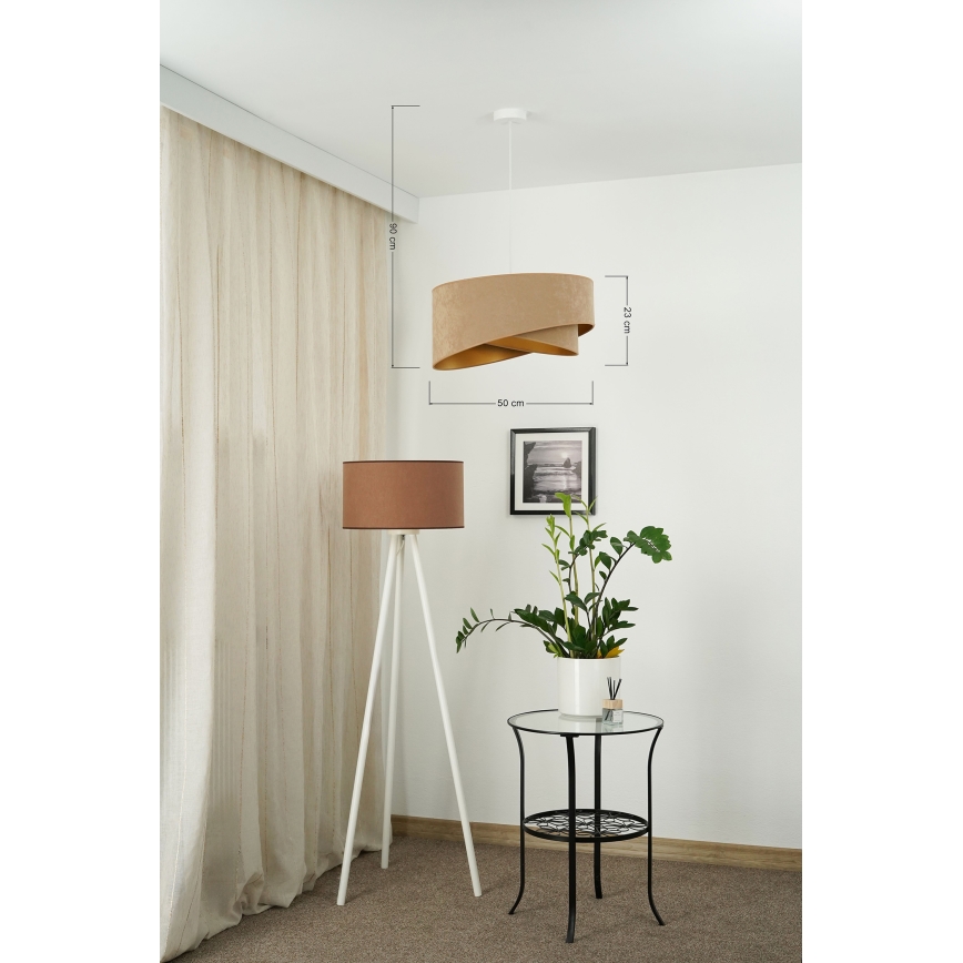 Brilagi - LED Lustr na lanku LYRA 1xE27/15W/230V hnědá/zlatá