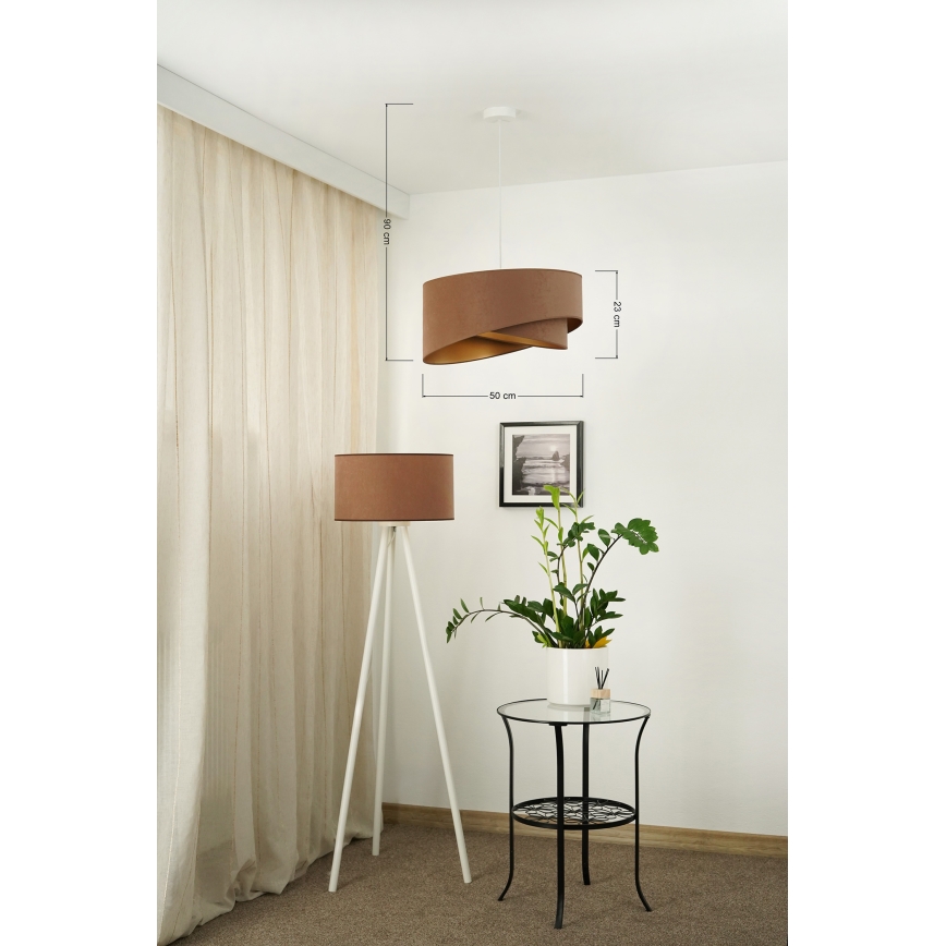 Brilagi - LED Lustr na lanku LYRA 1xE27/15W/230V hnědá/zlatá
