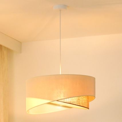 Brilagi - LED Lustr na lanku LYRA 1xE27/15W/230V krémová/béžová