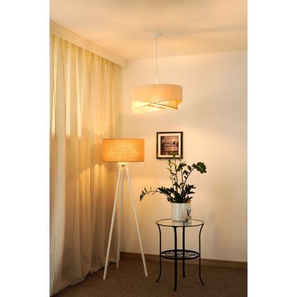 Brilagi - LED Lustr na lanku LYRA 1xE27/15W/230V krémová/béžová