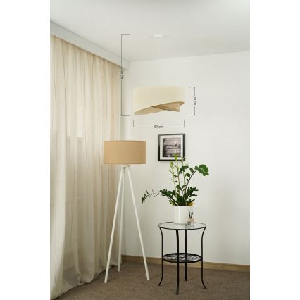 Brilagi - LED Lustr na lanku LYRA 1xE27/15W/230V krémová/béžová