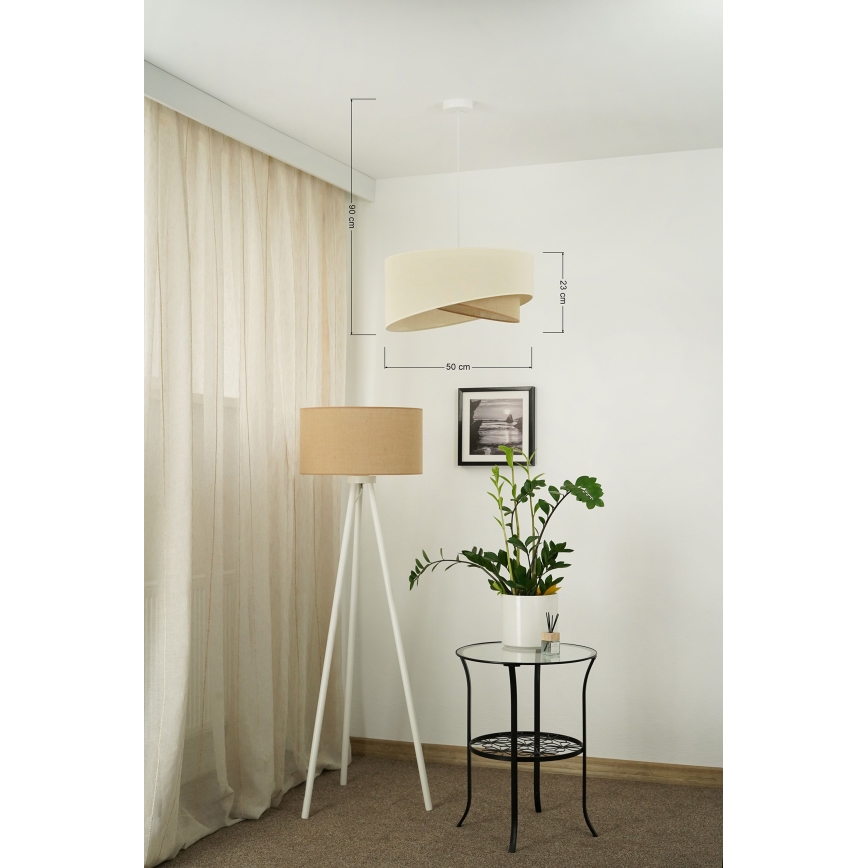 Brilagi - LED Lustr na lanku LYRA 1xE27/15W/230V krémová/béžová