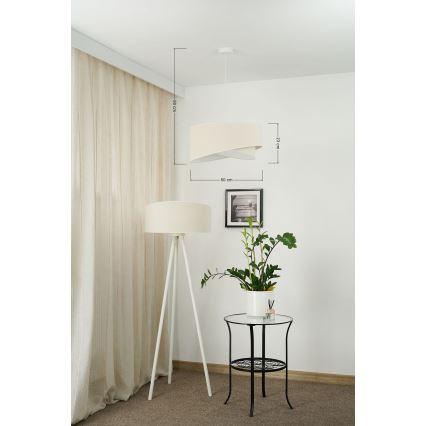 Brilagi - LED Lustr na lanku LYRA 1xE27/15W/230V krémová/bílá
