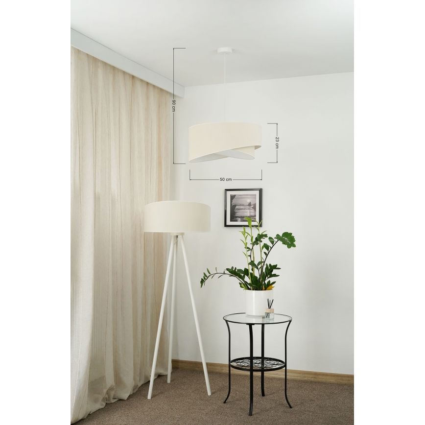 Brilagi - LED Lustr na lanku LYRA 1xE27/15W/230V krémová/bílá