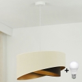 Brilagi - LED Lustr na lanku LYRA 1xE27/15W/230V krémová/černá/zlatá