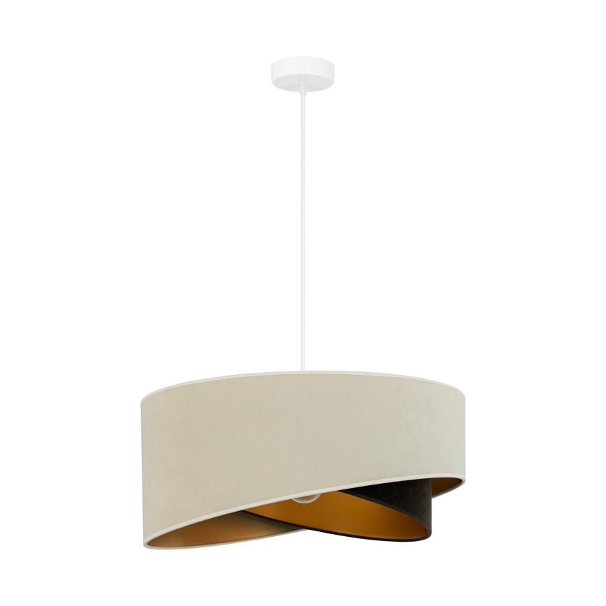 Brilagi - LED Lustr na lanku LYRA 1xE27/15W/230V krémová/černá/zlatá