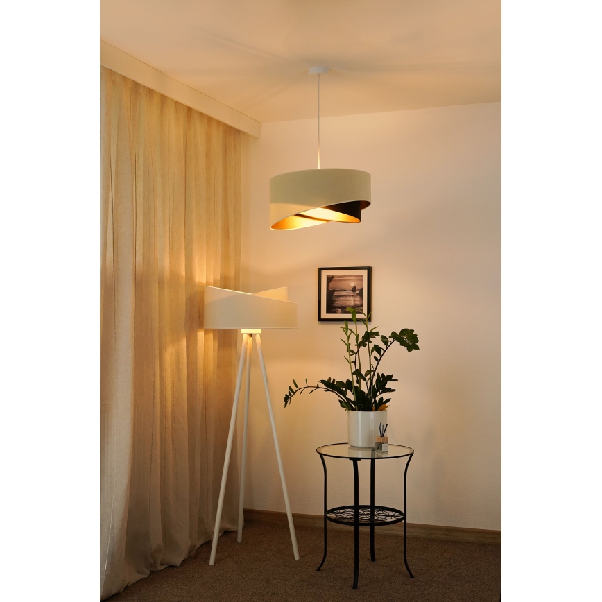 Brilagi - LED Lustr na lanku LYRA 1xE27/15W/230V krémová/černá/zlatá