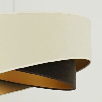 Brilagi - LED Lustr na lanku LYRA 1xE27/15W/230V krémová/černá/zlatá