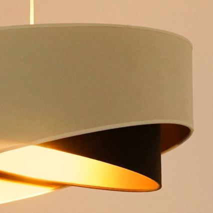 Brilagi - LED Lustr na lanku LYRA 1xE27/15W/230V krémová/černá/zlatá
