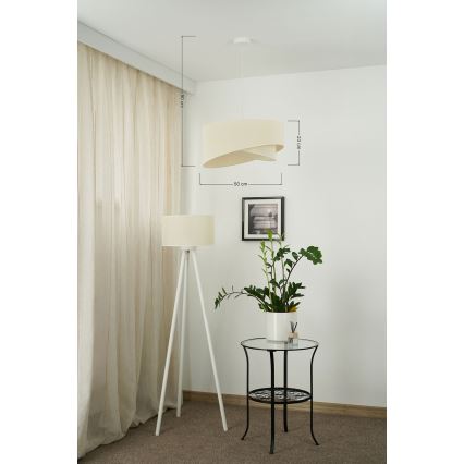 Brilagi - LED Lustr na lanku LYRA 1xE27/15W/230V krémová