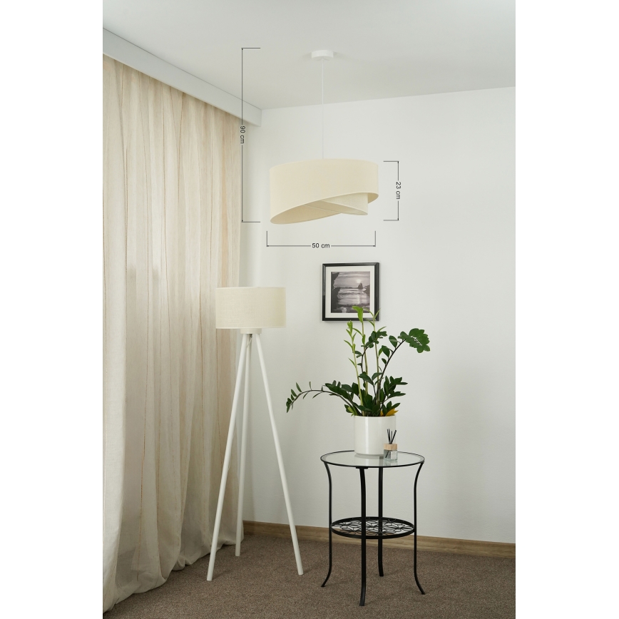 Brilagi - LED Lustr na lanku LYRA 1xE27/15W/230V krémová