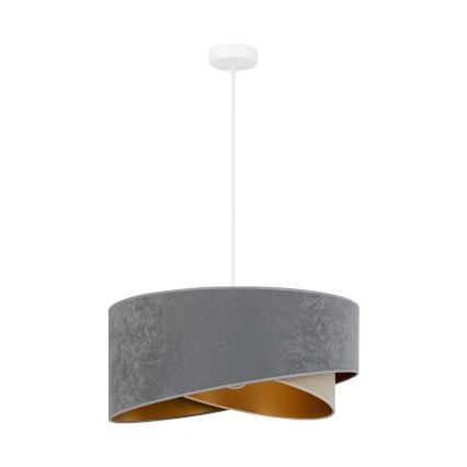 Brilagi - LED Lustr na lanku LYRA 1xE27/15W/230V šedá/béžová/zlatá