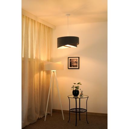 Brilagi - LED Lustr na lanku LYRA 1xE27/15W/230V šedá/bílá