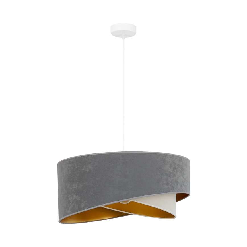 Brilagi - LED Lustr na lanku LYRA 1xE27/15W/230V šedá/krémová/zlatá