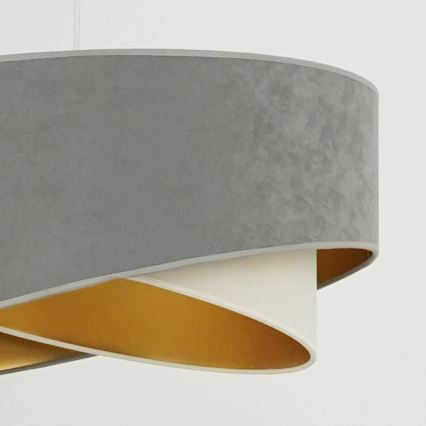 Brilagi - LED Lustr na lanku LYRA 1xE27/15W/230V šedá/krémová/zlatá