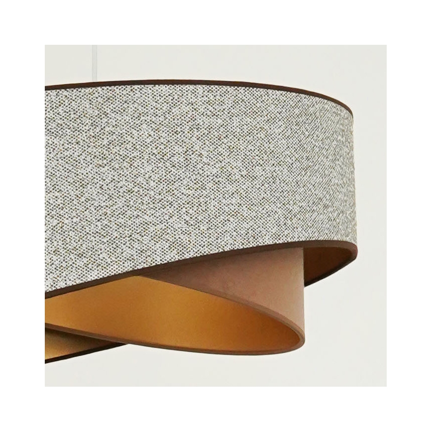 Brilagi - LED Lustr na lanku LYRA 1xE27/15W/230V šedá/krémová/zlatá